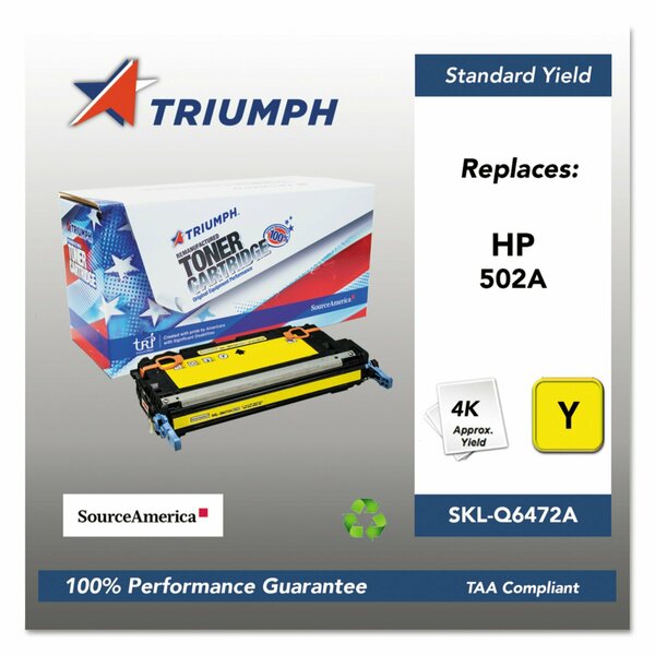 Triumph Remanufactured Q6472A 502A Toner, 4,000 Page-Yield, Yellow 751000NSH0297 SKL-Q6472A